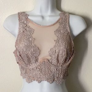 NWT VS Dream Angel Beige Lace Unlined Bra, 34B